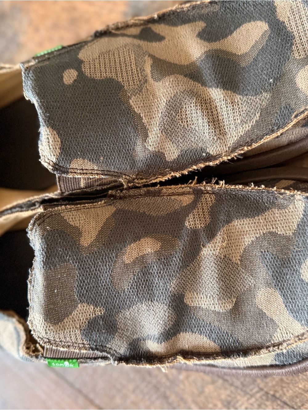 Sanuk Men’s Blue Gray Camo Slip-On Loafers - Picture 3 of 4